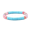 Handmade Polymer Clay Heishi Beads Stretch Bracelets Set BJEW-JB07516-9