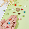 30Pcs 10 Colors Spray Painted Alloy Charms FIND-FH0011-37-3