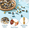 Kissitty 120 Sets 12 Styles Brass Screw Clasps KK-KS0001-24-6