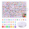 DIY 26 Letter Acrylic Beads Stretch Bracelets Kits for Children's Day DIY-LS0001-04-1
