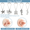 10Pcs Iron Shower Curtain Rings DIY-GA0003-84-4