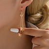 Fashionable Casual Butterfly Tassel Stainless Steel Leverback Earrings PX9736-3