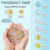 300Pcs 6 Colors Transparent Acrylic Beads MACR-TA0002-47-4
