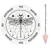 AHADEMAKER 1Pc Cone/Spike/Pendulum Natural Rose Quartz Stone Pendants DIY-GA0004-24G-1