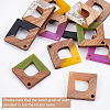 SUPERFINDINGS DIY 6 Pairs Rhombus Resin & Walnut Wood Earring Makings DIY-FH0001-94-4