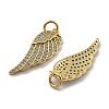 Brass Micro Pave Cubic Zirconia Pendants KK-U060-15G-2