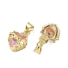Brass Micro Pave Cubic Zirconia Pendants KK-F930-27C-G-2