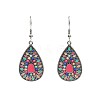 Teardrop Zinc Alloy Enamel Dangle Earrings WGB4181-02-2