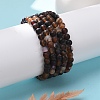 Natural Banded Agate/Striped Agate Bead Stretch Bracelets BJEW-K212-A-003-4