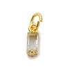Brass Pave Cubic Zirconia Charms KK-F894-13G-04-1