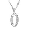 SHEGRACE Rhodium Plated 925 Sterling Silver Initial Pendant Necklaces JN911A-1