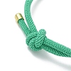 Adjustable Nylon Round Milan Cord Slider Bracelet Making FB-H001-01G-11-2