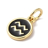 Real 18K Gold Plated Brass Enamel Charms KK-L216-001G-E-3