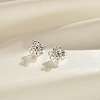 925 Sterling Silver Stud Earrings for Women EJEW-F341-01P-2