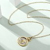 Brass Twelve Constellations Tarot Pendant Necklaces NJEW-Q006-01H-G-1