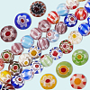 3 Strands Handmade Millefiori Glass Round Bead Strands LAMP-LT0001-16A-7