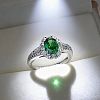 Brass Micro Pave Cubic Zirconia Finger Rings FS-WG962D3-02-2