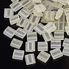 2-Hole Transparent Glass Seed Beads SEED-S023-25C-04-1