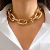 Chunky CCB Plastic Curb/Cable Chain Necklaces for Women NJEW-K261-01A-G-1-1