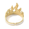 Ion Plating(IP) 304 Stainless Steel Enamel Flame Shape Cuff Finger Rings RJEW-L107-086G-01-3