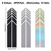 SUPERFINDINGS 12Sets 3 Colors Waterproof Reflective PET Car Stickers DIY-FH0003-54-2