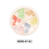 6 Colors Electroplated 3D Resin Cabochons MRMJ-RO90-47-02-2