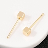 Brass Stud Earrings for Women EJEW-G441-05A-G-2