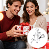 1Pc Heart with Bowknot Alloy Pendant Decorations KEYC-BM0001-22-7