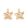 Brass Micro Pave Cubic Zirconia Pendants KK-N261-116C-G-1