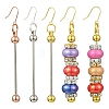 3 Pairs 3 Colors Plastic Dangle Earrings EJEW-YW0001-20-1
