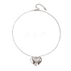 304 Stainless Steel Heart Pendant Necklaces for Women AR9427-2-3