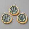 Opaque Resin Enamel Pendants LS-RESI-WH0036-20H-2