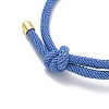 Adjustable Nylon Round Milan Cord Slider Bracelet Making FB-H001-01G-01-2