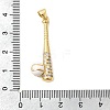 Brass Micro Pave Clear Cubic Zirconia Pendants KK-Z150-17G-3