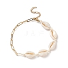 4Pcs 4 Style Natural Shell Beaded Anklets Set AJEW-AN00526-8