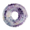 Gradient Color Natural Colorful Fluorite Beads Strands G-H071-A04-01-5