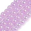 Baking Paint Electroplate Glass Beads Strands X-GLAA-G120-01D-1