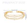 1Pc European Style Iron Cuff Bangles for Women BJEW-LP0012-01-2