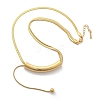 304 Stainless Steel Curved Tube Snake Chain Necklaces for Women NJEW-Z061-04G-03-4