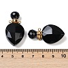 Natural Obsidian Faceted Teardrop Bottle Pendants G-A225-02G-07-3