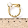 Opaque Acrylic Imitation Pearl Cuff Rings RJEW-P177-03D-G-5