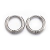 304 Stainless Steel Huggie Hoop Earrings EJEW-L205-02E-P-1