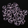 5Pcs Transparent Czech Glass Beads GLAA-PW0001-25R-1