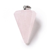 Natural Rose Quartz Pendants G-F714-02E-2