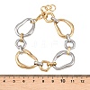 304 Stainless Steel Two Tone Chain Bracelets BJEW-P381-01B-A-3