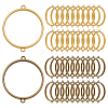 40Pcs Alloy Flat Round Open Back Bezel Connector Charms FIND-AR0006-68-1