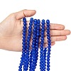 Spray Painted Crackle Glass Beads Strands CCG-Q001-8mm-14-4