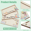 CutHollow 6Pcs 6 Styles Plywood Wooden Envelope Greeting Cards for Birthday Gift CON-CL0001-03-3