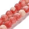 Synthetic Shell Carved Beads Strands SHEL-H007-02-1