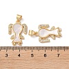 Brass Micro Pave Clear Cubic Zirconia Pendants KK-B083-28A-G-3